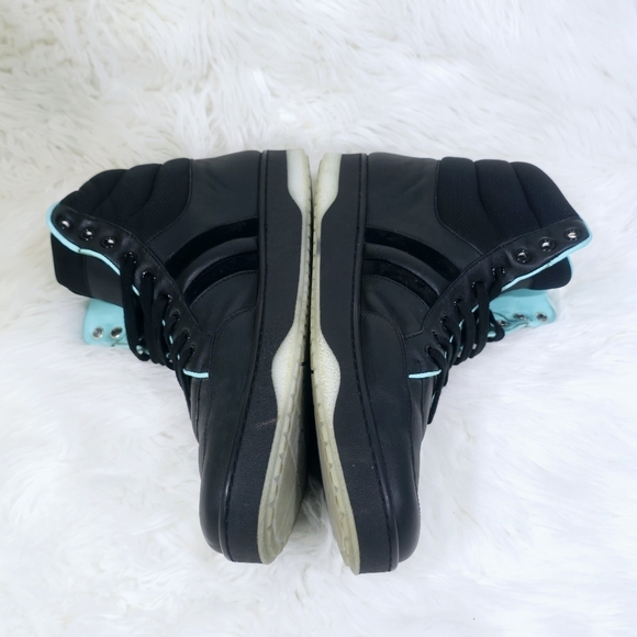 Gucci men sneakers black leather Ronnie Hi top sz.10 - Picture 8 of 17